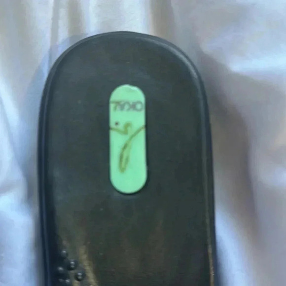 Oka B. Bow Tie Black Slide Sandal Recyclable Sustainable - Picture 4 of 6